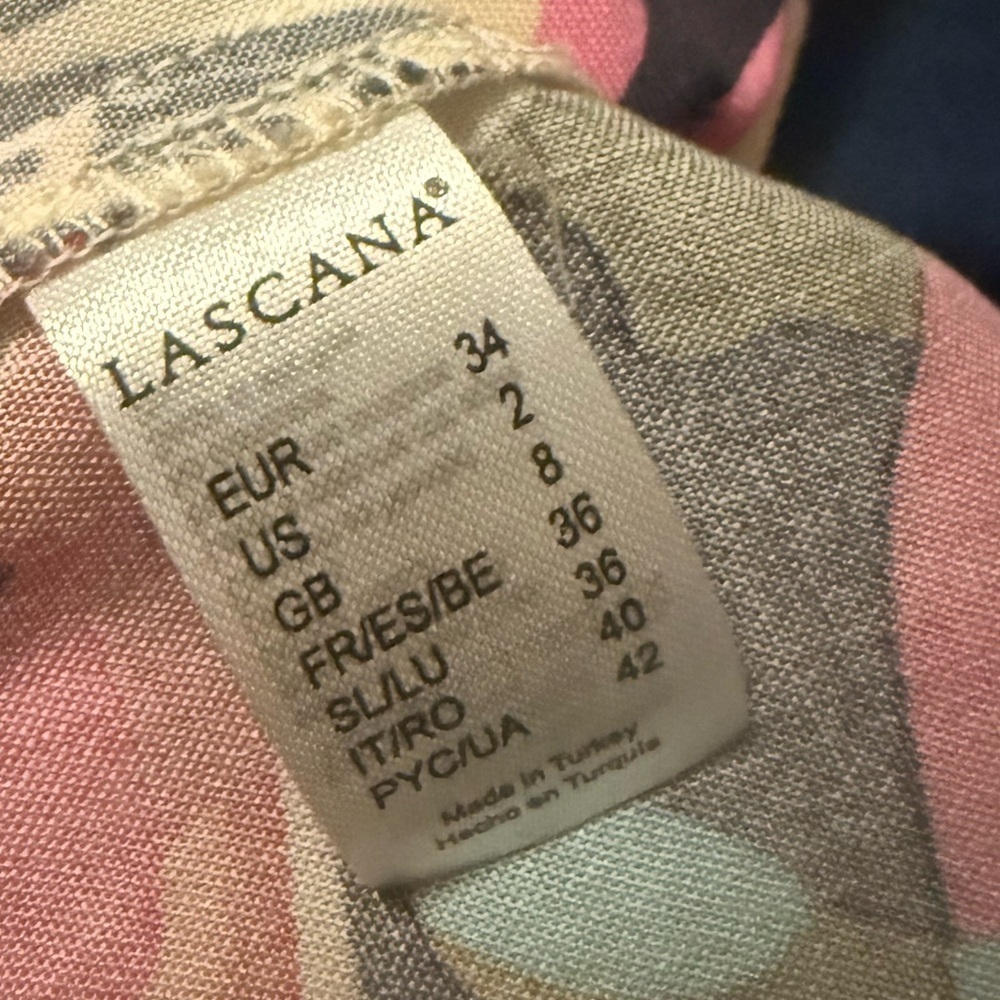 LASCANA Floral Maxi Dress Boho Fall Spaghetti Strap Flowy Viscose Womens Size 2 - Picture 7 of 8